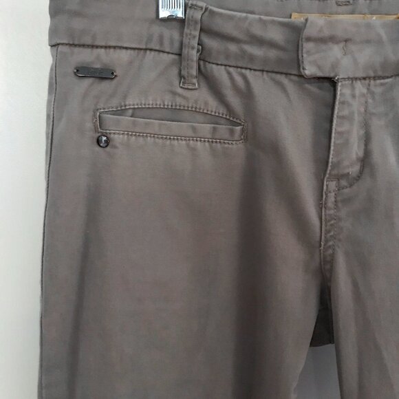 Lole stretch brushed cotton chinos UPF 50+ grayish Khaki Size 4 - Picture 2 of 9
